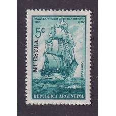 ARGENTINA 1939 GJ 8822 ESTAMPILLA NUEVA CON GOMA, SOBRECARGA MUESTRA